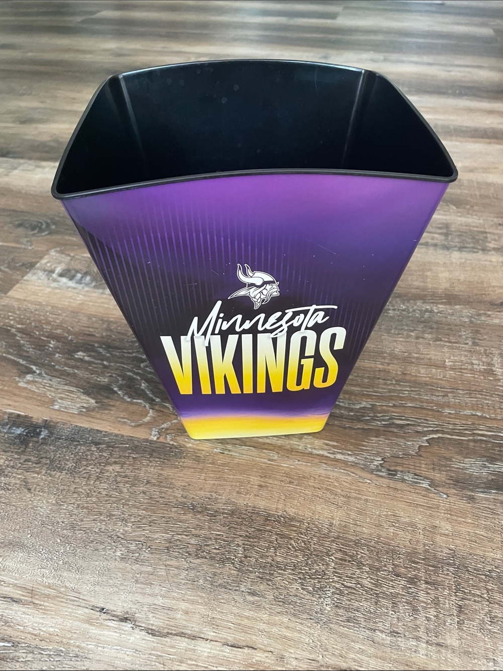 Minnesota Vikings Purple & Gold Team Wastebasket plastic